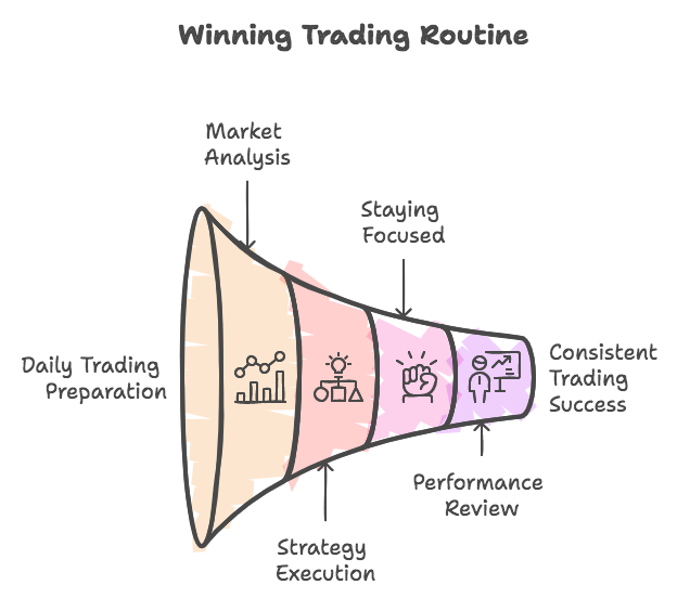 a diagram of a winning trading routine